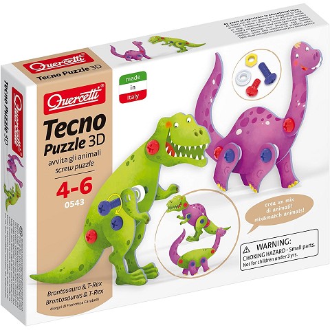 Tecno Puzzle 3D Brontosauro & T-Rex