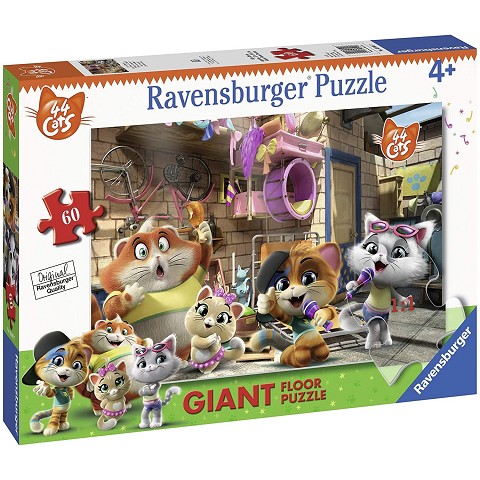 Ravensburger 44 Gatti Puzzle, Giant, 60 Pezzi