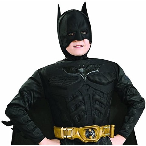 Rubie’s IT620451-L - Costume per Bambini Batman Deluxe con Muscoli