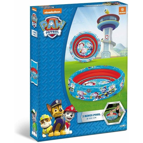 Mondo Toys - Paw Patrol | 3 Rings Pool - Piscina gonfiabile per bambini 3 anelli
