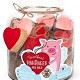 TRENDHAUS KEY RING WOODEN HEART HEARTBEAT IN GLASS JAR (40)
